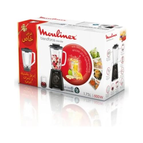 Blender 600 W Bol 2 L Noir + Bol Gratuit + Moulin à Café Moulinex