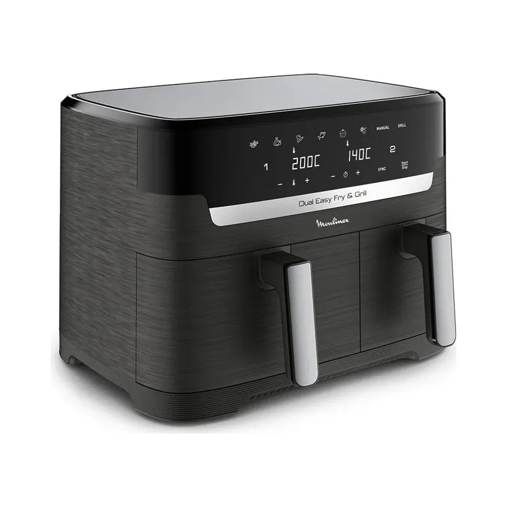 Friteuse Dual Easy Fry + Grill Digitale 2450 W 8.3 L Noir Moulinex