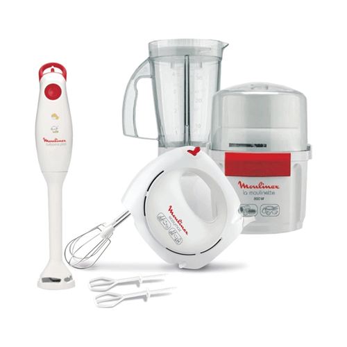 Hachoir Moulinette 800 W 200 Gr Blanche + Bol 1,5 L Moulinex