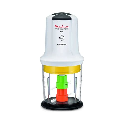 Hachoir Multimoulinette 500 W (6 en 1) 300 Gr Rouge et Blanche Moulinex